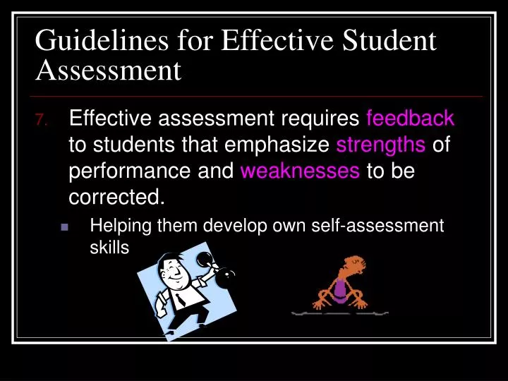 guidelines for effective student assessment