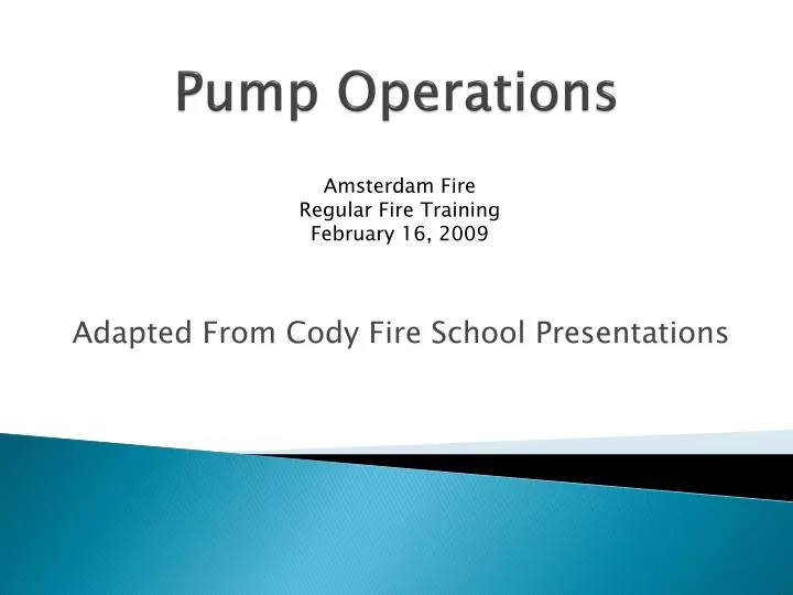 pump operations