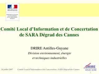 Comité Local d’Information et de Concertation de SARA Dégrad des Cannes