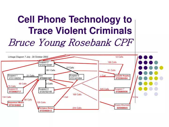 cell phone technology to trace violent criminals bruce young rosebank cpf