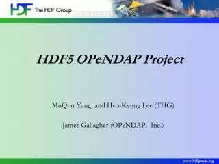 HDF5 OPeNDAP Project