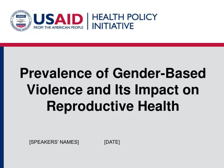 prevalence of gender based violence and its impact on reproductive health