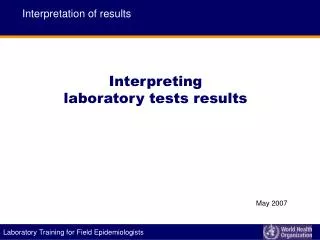 Interpreting laboratory tests results