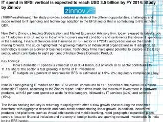 IT spend in BFSI vertical is expected to reach USD 3.5 billi