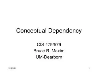 Conceptual Dependency