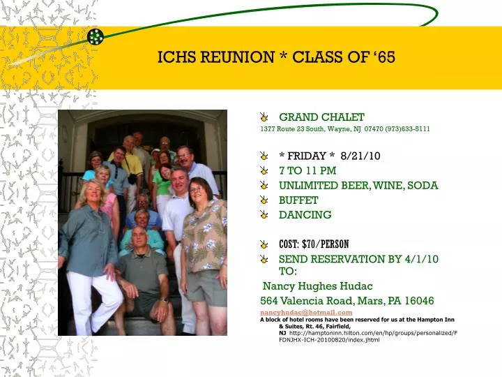ichs reunion class of 65