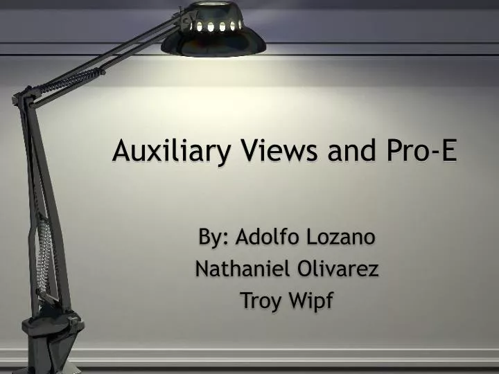 auxiliary views and pro e