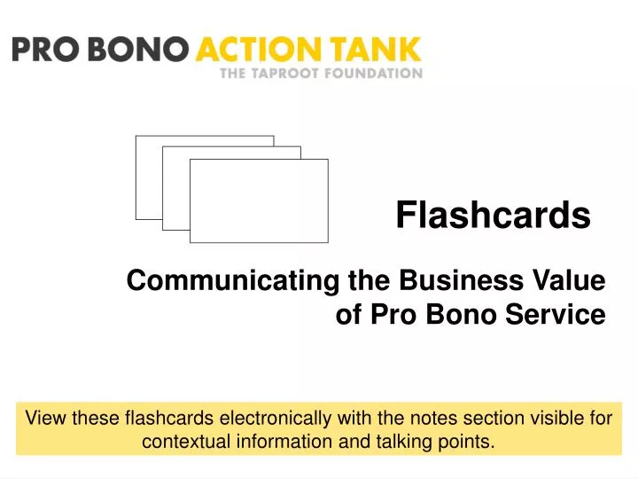 communicating the business value of pro bono service