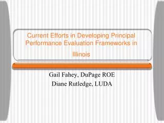 Current Efforts in Developing Principal Performance Evaluation Frameworks in Illinois