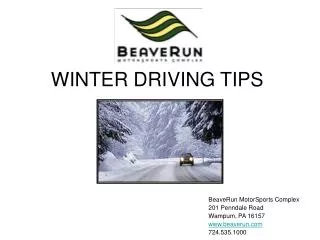 WINTER DRIVING TIPS