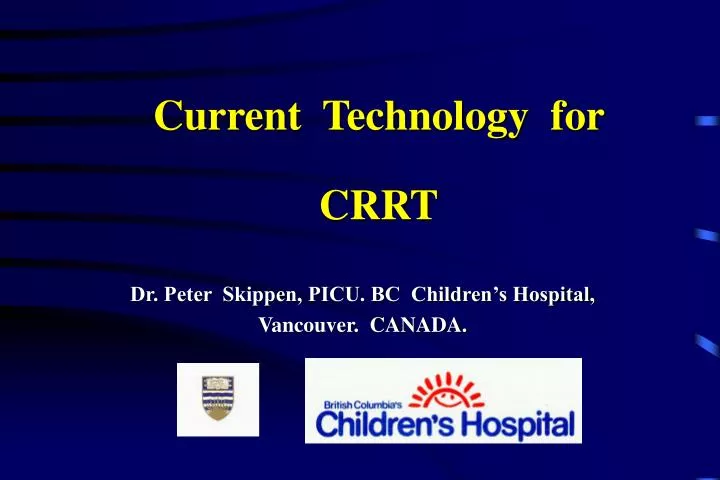 current technology for crrt