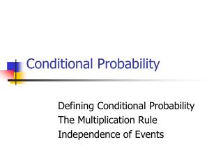 Conditional Probability
