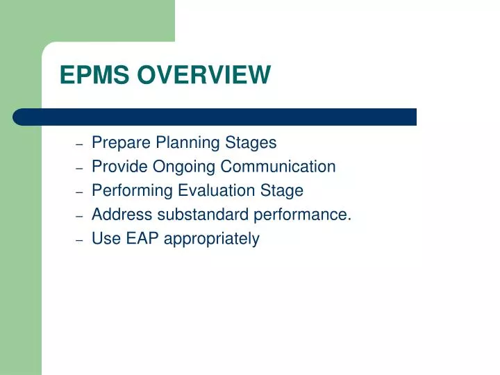 epms overview