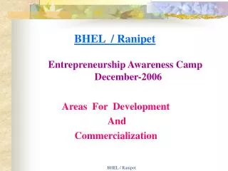 BHEL / Ranipet