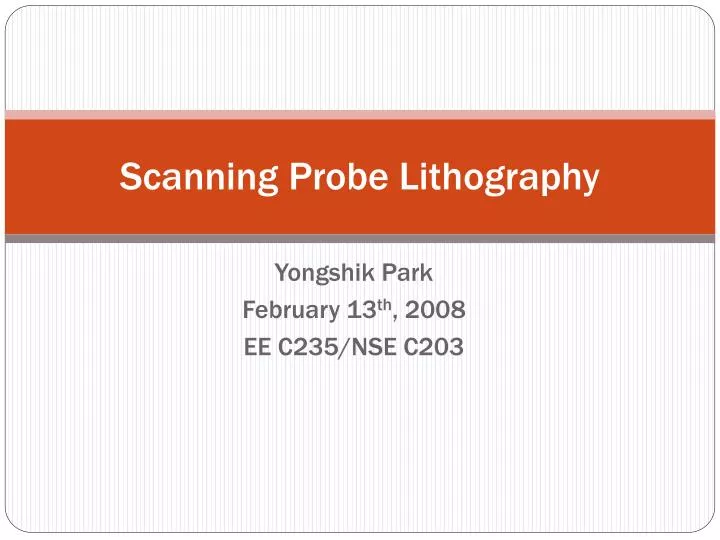 scanning probe lithography