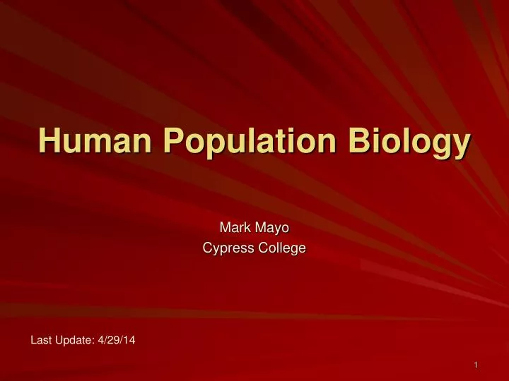 human population biology