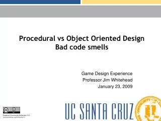 Procedural vs Object Oriented Design Bad code smells