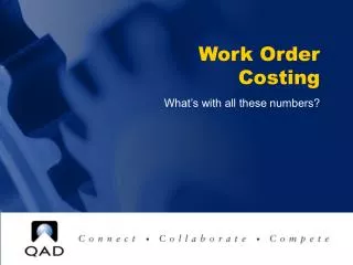 Work Order Costing
