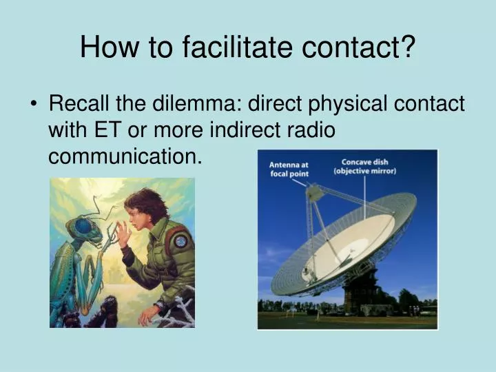how to facilitate contact