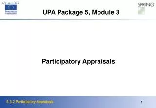 Participatory Appraisal s