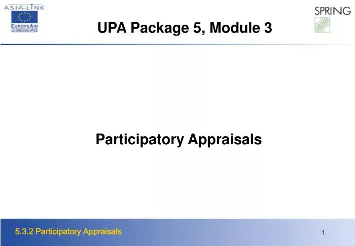 participatory appraisal s