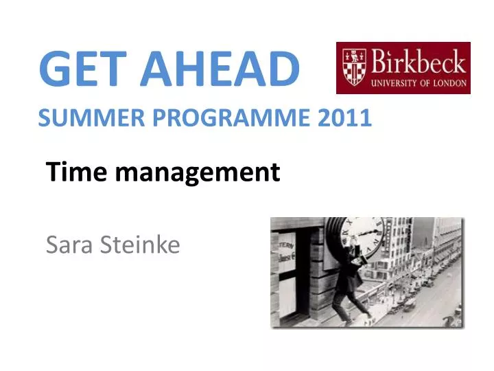 get ahead summer programme 2011