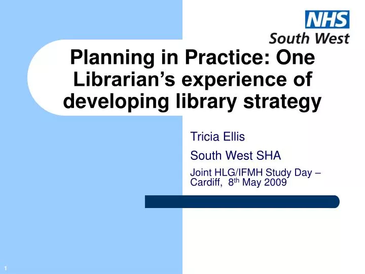 planning in practice one librarian s experience of developing library strategy