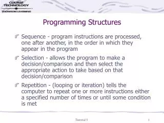 Programming Structures