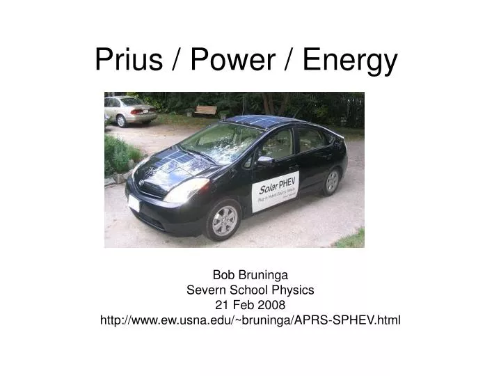 prius power energy