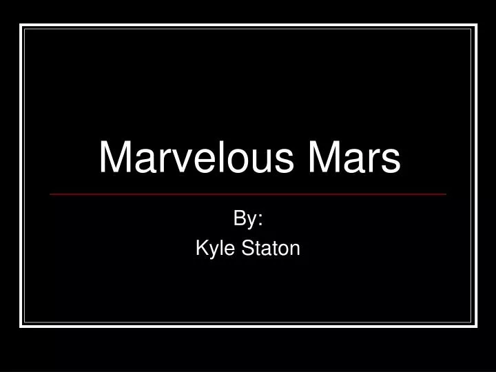 marvelous mars
