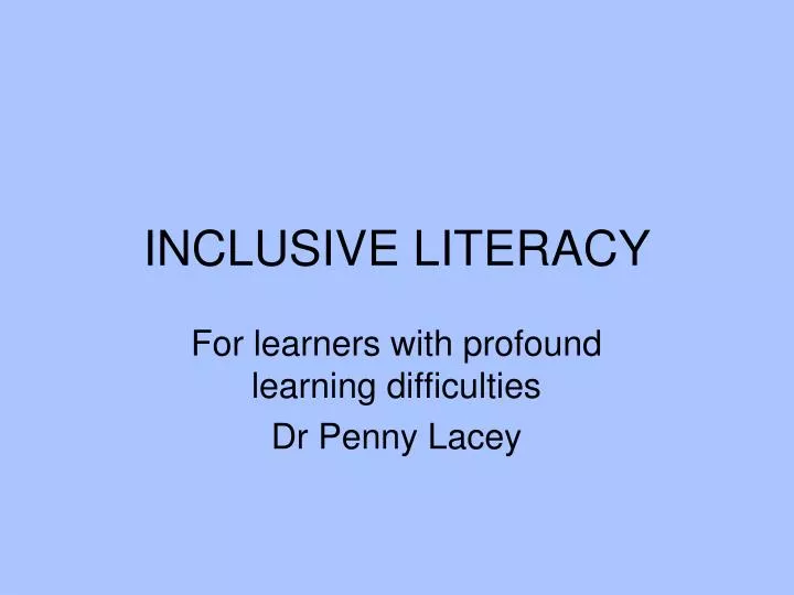 inclusive literacy