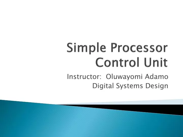simple processor control unit