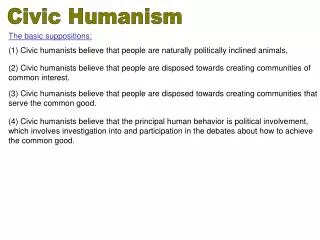 Civic Humanism