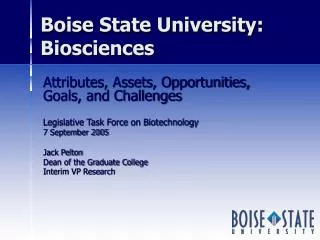 Boise State University: Biosciences