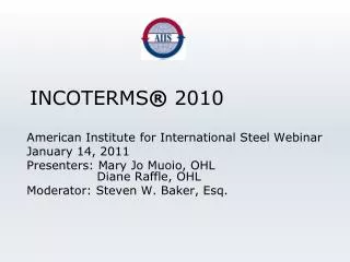 INCOTERMS ® 2010