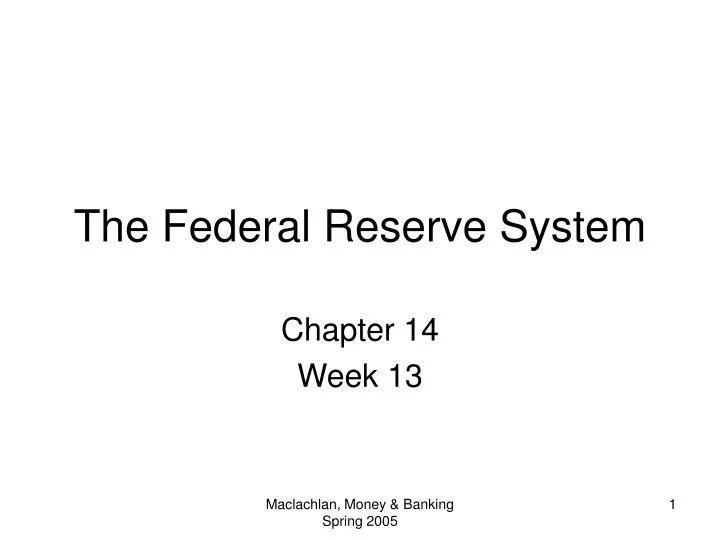 the federal reserve system