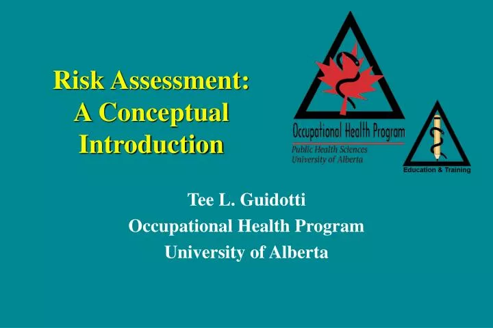 risk assessment a conceptual introduction