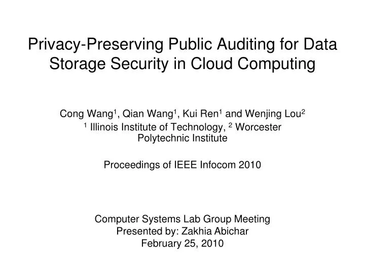 privacy preserving public auditing for data storage security in cloud computing