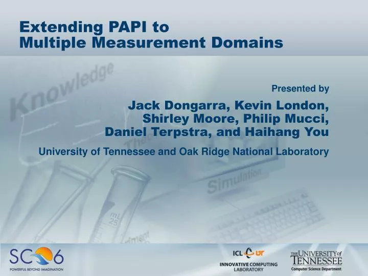 extending papi to multiple measurement domains