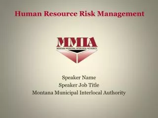 Human Resource Risk Management