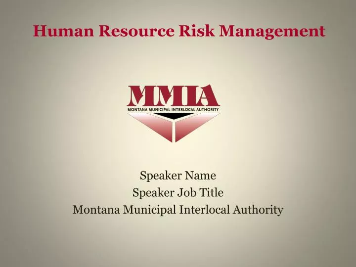 human resource risk management