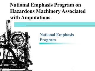 National Emphasis Program on Hazardous Machinery Associated with Amputations