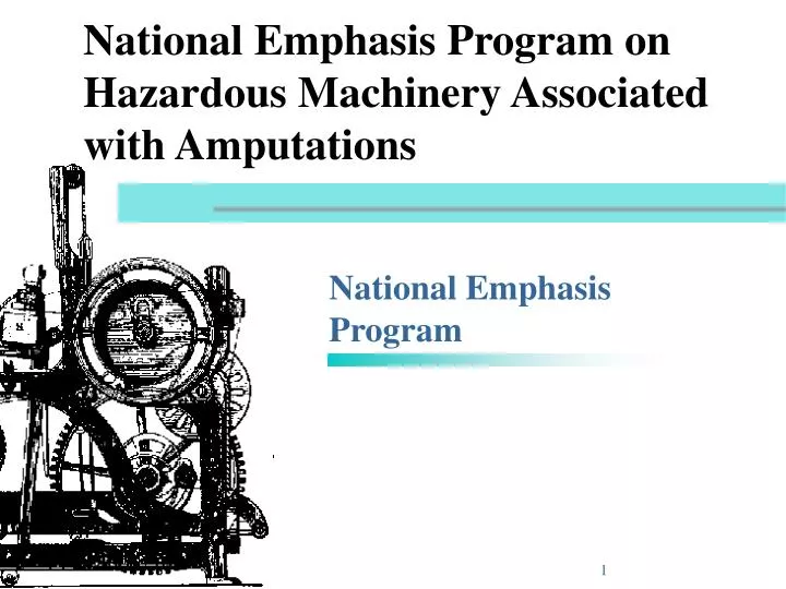 national emphasis program on hazardous machinery associated with amputations