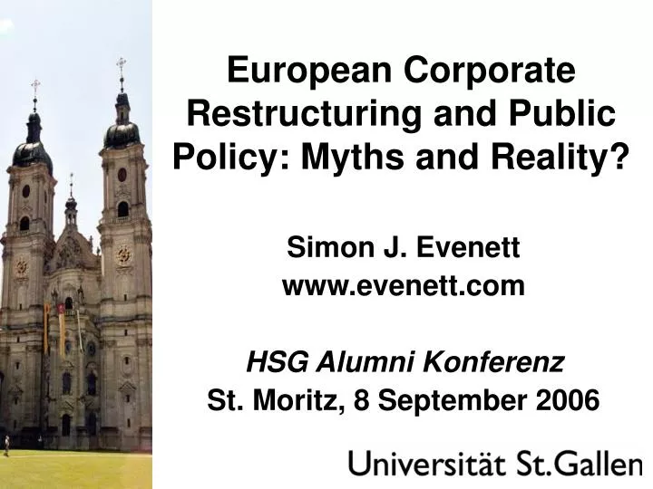 european corporate restructuring and public policy myths and reality