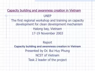 Capacity building and awareness creation in Vietnam