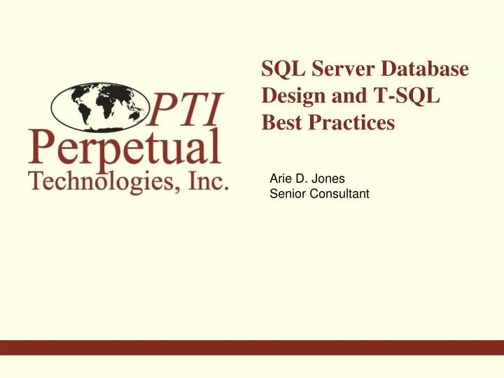 sql server database design and t sql best practices