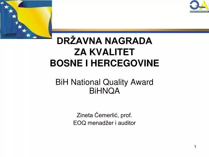 dr avna nagrada za kvalitet bosne i hercegovine