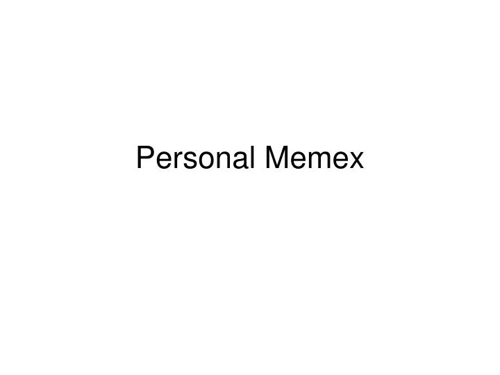 personal memex