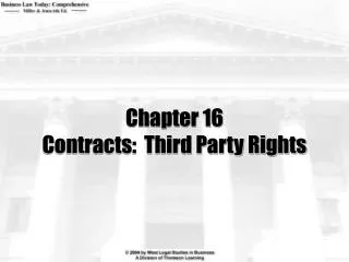 Chapter 16 Contracts: Third Party Rights