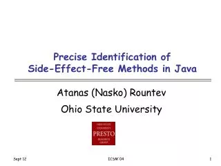 Precise Identification of Side-Effect-Free Methods in Java